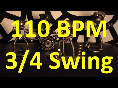 110 BPM - Swing 3/4 - 60s Ballad - Drum track - Metronome - Drum Beat