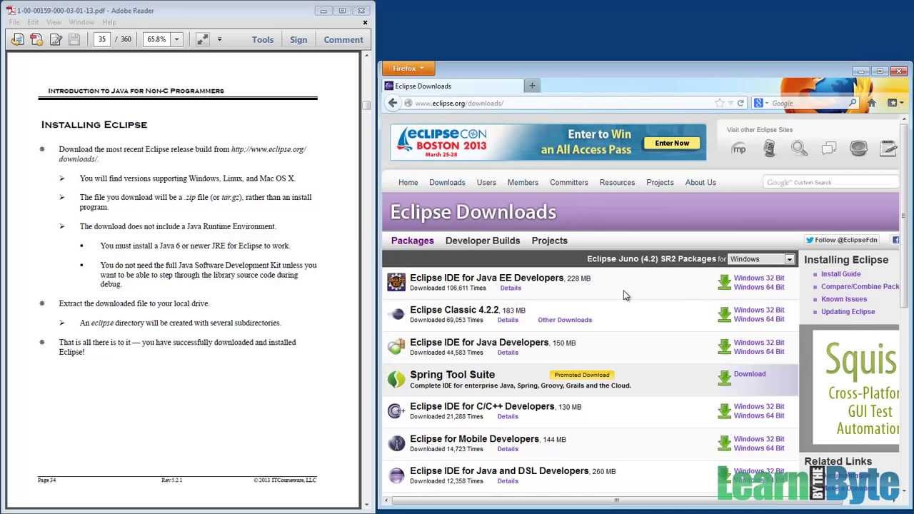 Intro to Java Training Course - Chapter 3 - Installing Eclipse