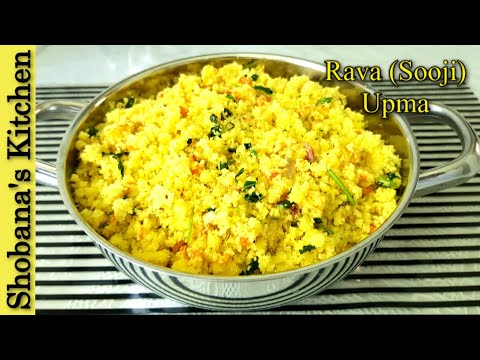 Srilankan Vegetable Rava (Semolina) Upma Recipe - ரவா உப்புமா - Sooji Upma