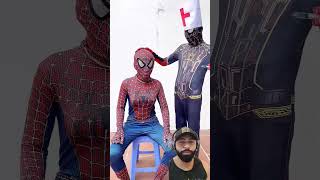 Homem aranha preto aplicou injeção na mulher aranha #shorts #spiderman #cosplay
