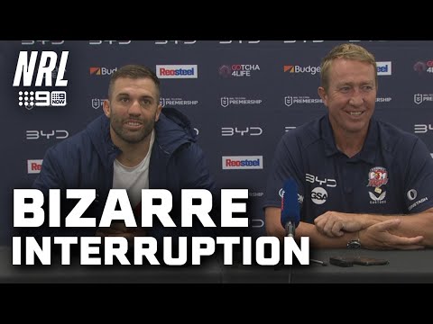 Sydney Roosters' press conference is interrupted in the most bizarre way: NRL Presser | NRL on Nine