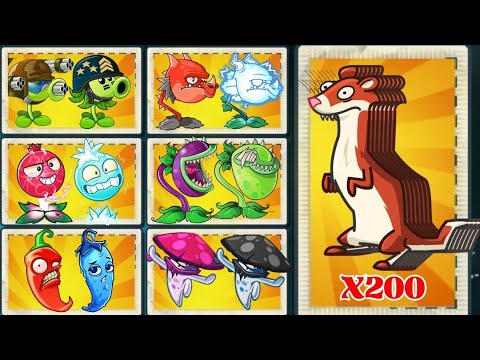 30 Random Pair Plants Teams Vs 200 Ice Weasel Zombie- Who Will Win ? Pvz 2 Challenge