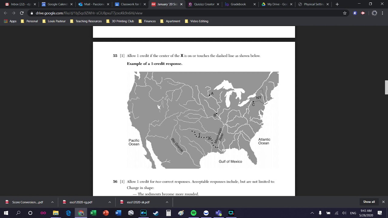 Grading a Practice Regents Exam