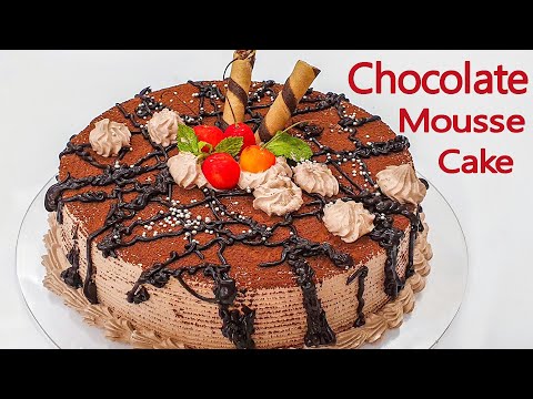 Chocolate Mousse Cake  Quick and Easy Chocolate Cake  Homemade Mousse Cake Recipe
