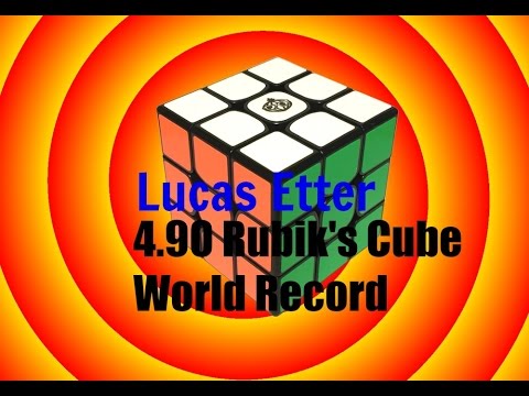 3x3 Rubik's Cube World Record Single 4.90 Lucas Etter