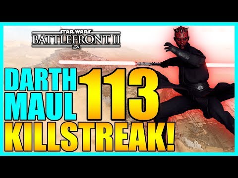 113 Darth Maul Gameplay/Killstreak - Star Wars Battlefront 2