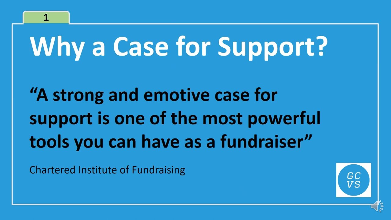 GCVS Fundraising Quick Guide: Creating your Case for Support
