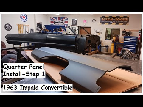 1963 Impala SS Convertible Part 11 Quarter Panel Installation Step 1 DIY Auto Restoration