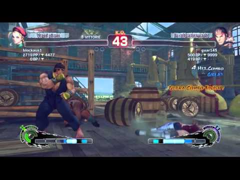 Super Street Fighter IV Arcade Edition PC. Cammy(blockaus1) VS Ryu (guar145)