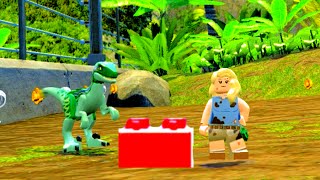 LEGO Jurassic World Compy Mode Small Characters Red Brick Location & Showcase