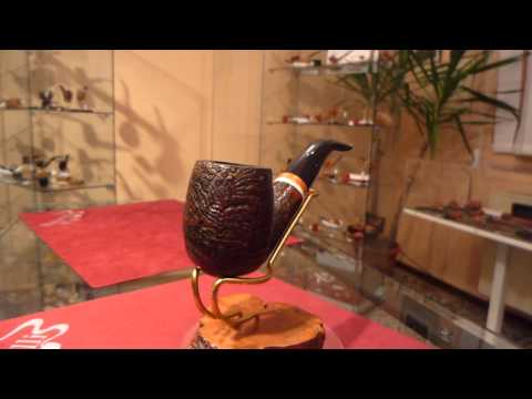 Pipa in radica classic bent sabbiata - www.paronellipipe.it