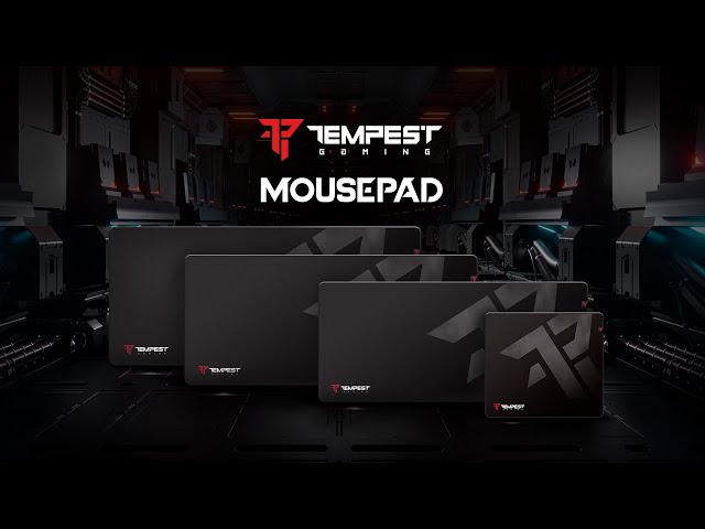Tappetino per mouse Tempest 70x30 cm 2 mm Tappetino esteso Basic Nero video