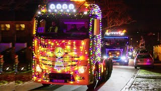 Christmas (Fire) Truck Parade in Germany in 8K HDR 🎄🚓 🚑 🚒⛄