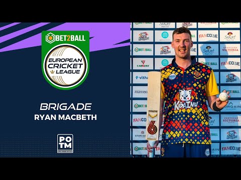 POTM: R.Macbeth - BRI vs GRI | Highlights | Bet2Ball European Cricket League Day 4, Group B | ECL22