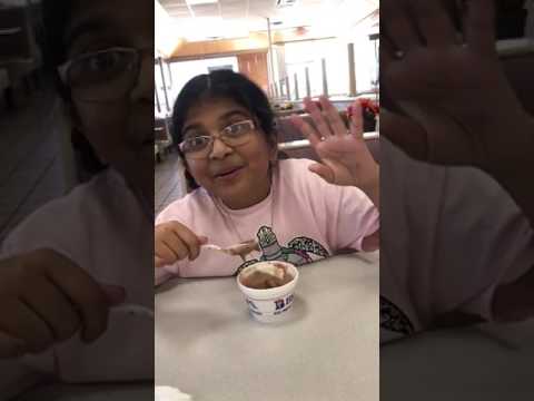 Nainu eating ice cream in slow motion almost 8yrs