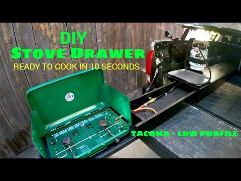 DIY Stove Drawer System | Camp Kitchen | Tacoma Bed Storage