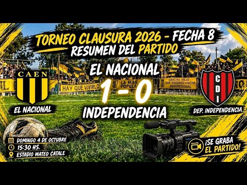 Nacional 1 - 0 Independencia Resumen Fecha 8 Fútbol Tres Arroyos 