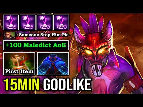 7.24 OFFLANE GUIDE 15Min Godlike Witch Doctor 1st Item Vessel 100% Cancer Deleted Pro MK DotA 2