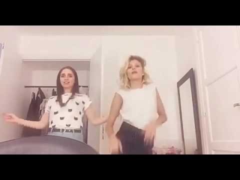 Carolina Kopelioff y Valentina Zenere bailando en los camerinos !!!!;)