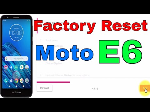 Moto E6 Reset Device To Factory Settings