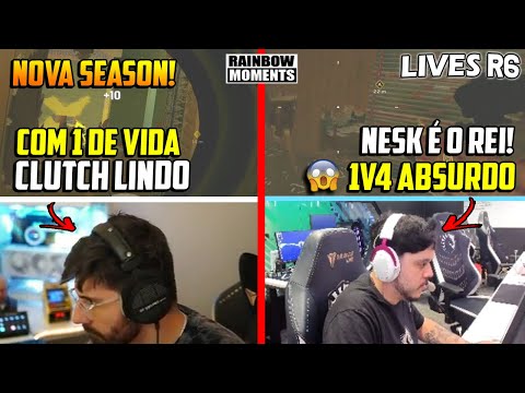 NOVA SEASON SAIU! CLUTCH 1v4 INSANO DO NESK, ZIG SALVANDO NO CLUTCH - MELHORES MOMENTOS LIVES R6