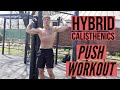 The BEST Hybrid SHOULDERS CHEST & TRICEP Workout | Calisthenics X Weightlifting | HYBRID TRAINING