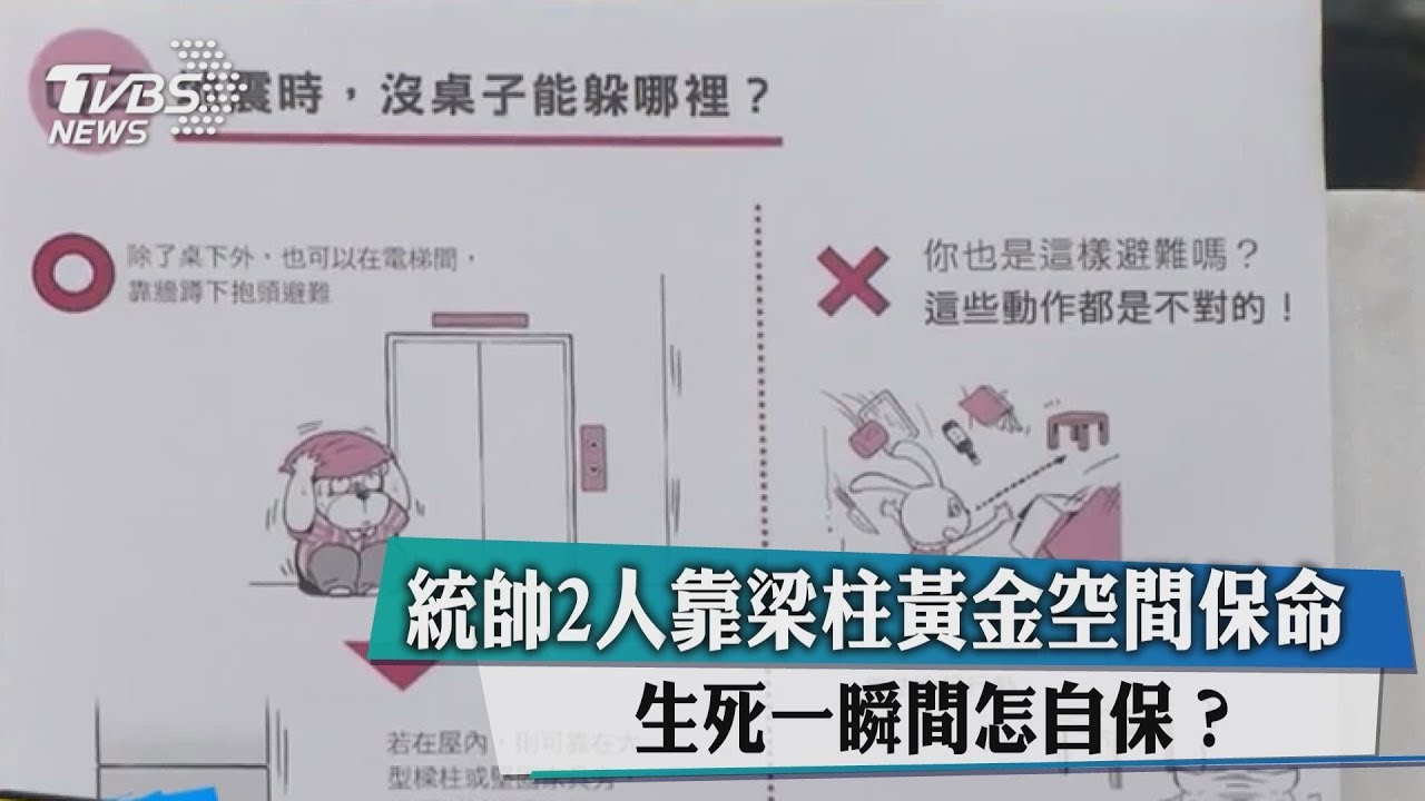 統帥2人靠梁柱黃金空間保命 生死一瞬間怎自保?