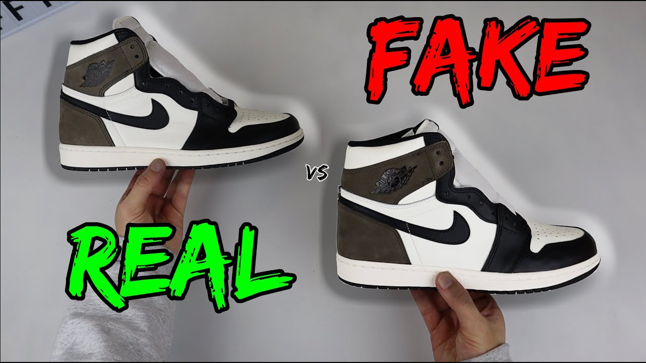 REAL VS FAKE! NIKE AIR JORDAN 1 DARK MOCHA COMPARISON!