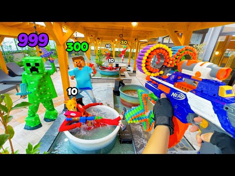 Nerf War | Amusement Park Battle 130(Nerf First Person Shooter)
