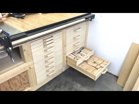 Storage drawers of wood