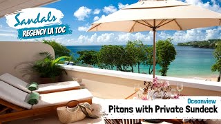 Pitons Oceanview with Private Sundeck (LX) | Sandals La Toc, St Lucia | Full Room Tour & Review 4K