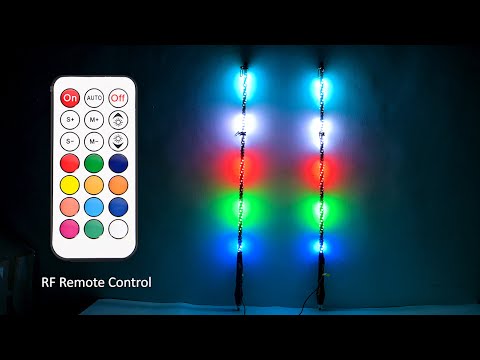 Nilight RGB Spiral Antenna LED Whip Light