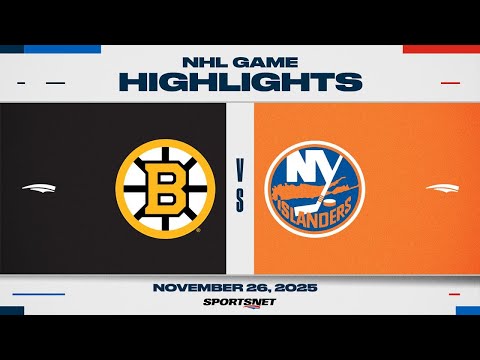 NHL Highlights | Bruins vs. Islanders - November 26, 2025