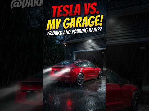 Tesla FSD Backed Into My Garage in the Pouring Rain