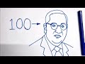 100 Turns Into Dr Babasaheb Ambedkar Drawing