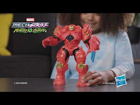 Marvel Avengers Mech Strike Monster Hunters Hunter Suit Iron Man Toy, 8-Inch-Scale Deluxe Figure, Ages 4 and Up thumbnail