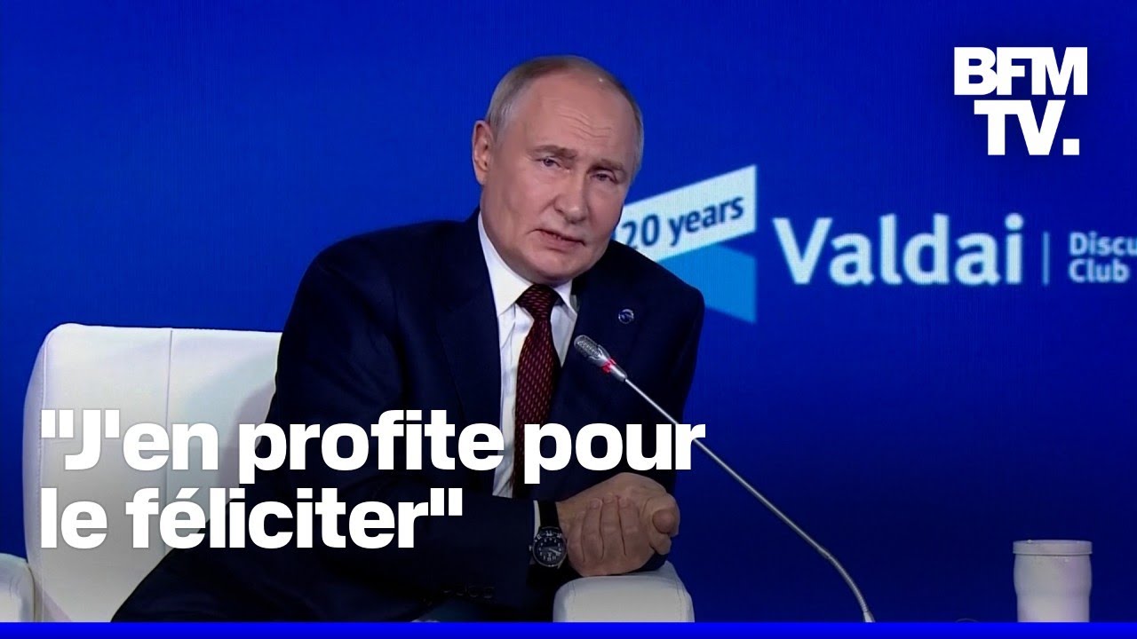 Vladimir Poutine dit prêt à "reprendre contact" avec Donald Trump