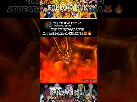 one of the coldest🥶 appearance kurama 🦊🦊🔥 gossebumps ...#kurama #kuramaamv #naruto #narutoshippuden