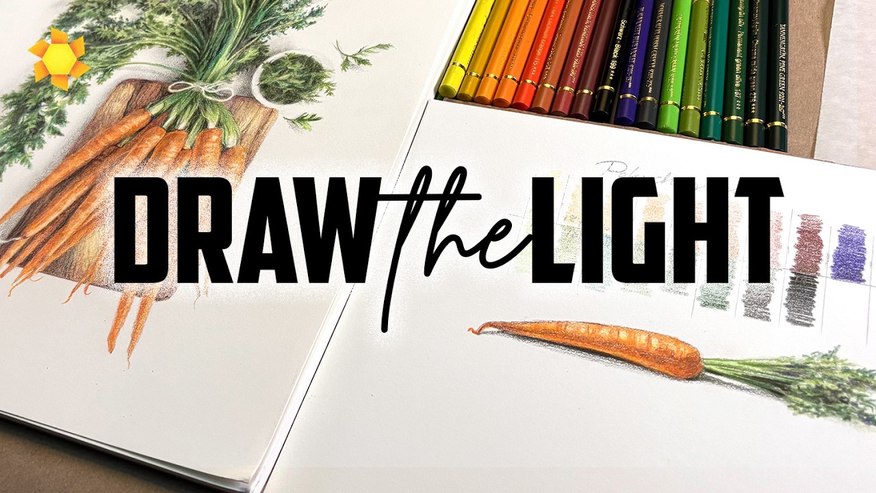 Enhance your drawing by drawing the light (Polychromos)