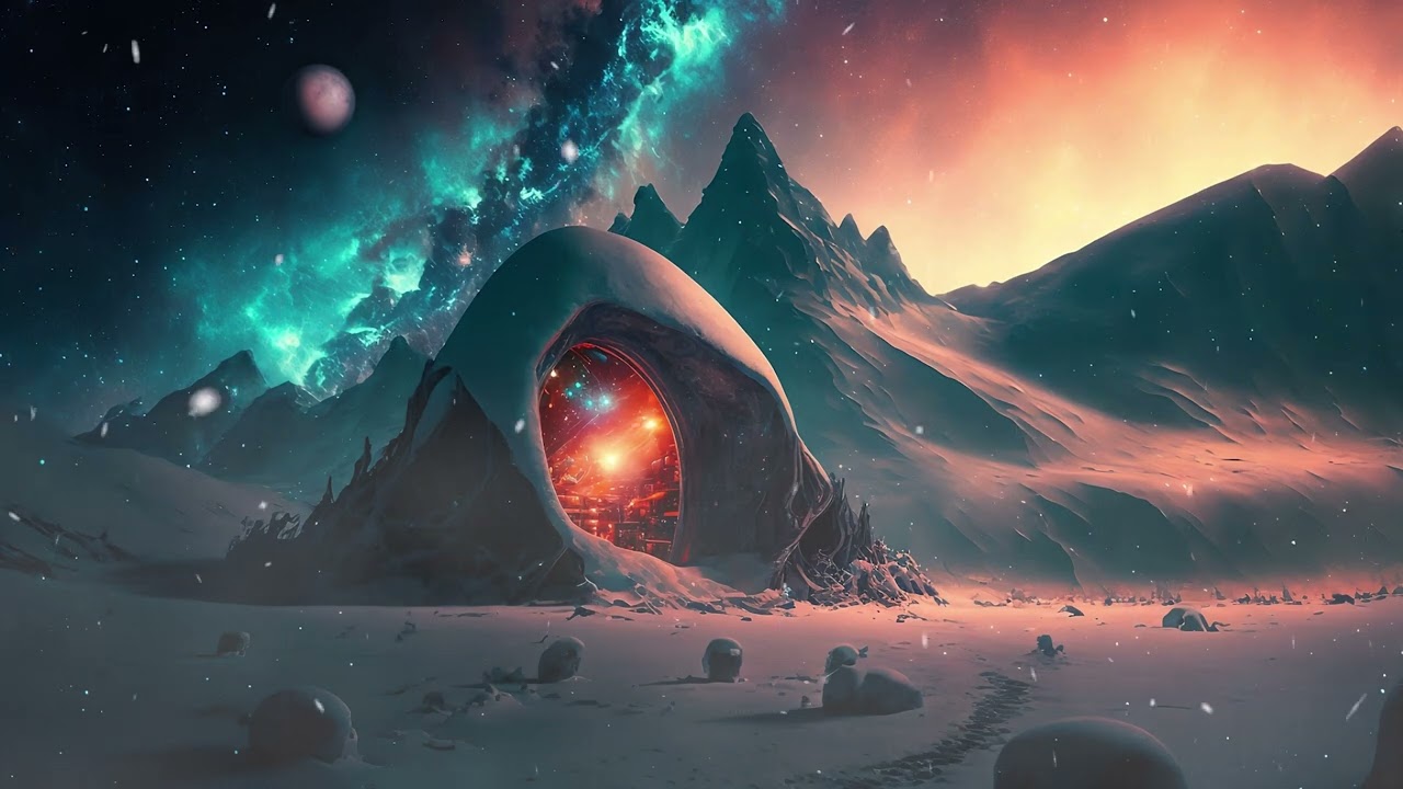 Frozen Alien Landscape Music Ambience • Deep Relaxation Winter Planet Full HD