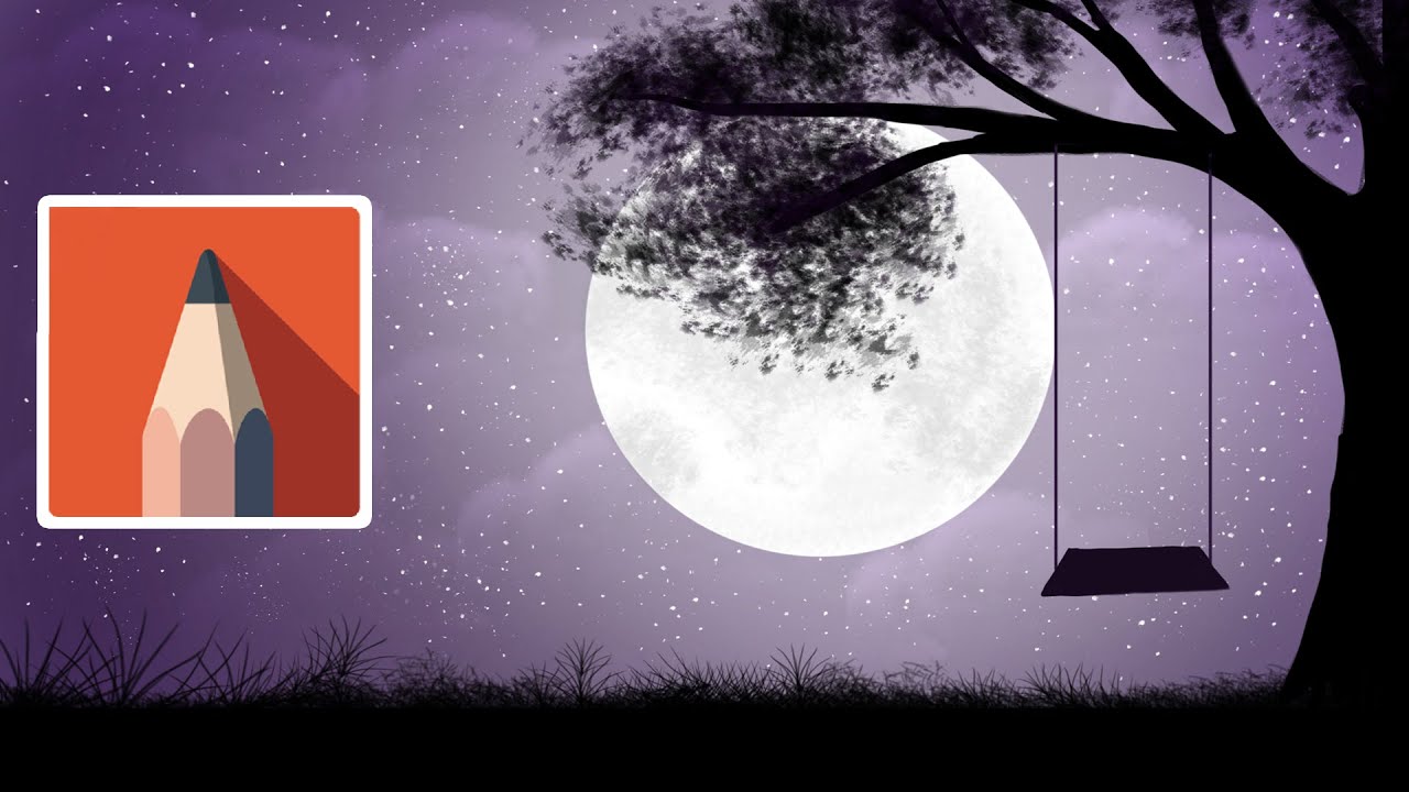 Autodesk Sketchbook Drawing  |   Moon Drawing