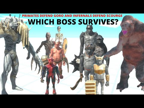 PRIMATES DEFEND GORO AND INFERNALS DEFEND SCOURGE   WHICH BOSS SURVIVES ?