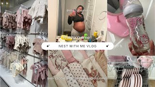 NEST WITH ME| nursery organization, bedside cart, & declutter