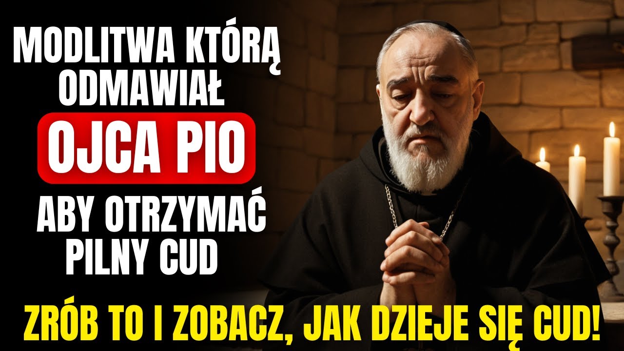 OJCA PIO: JEŚLI CHCESZ DOŚWIADCZYĆ PILNEGO CUDU, ODMÓW TĘ CUDOWNĄ MODLITWĘ". ZOBACZ, CO SIĘ STANIE..