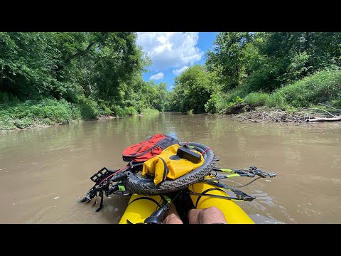 Bikerafting the Kickapoo Creek