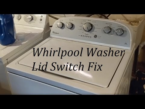 Whirlpool HE washer not spinning not agitating leaking Disassembly and Lid switch install W11307244