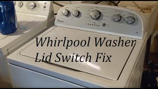 Whirlpool HE washer not spinning not agitating leaking Disassembly and Lid switch install W11307244