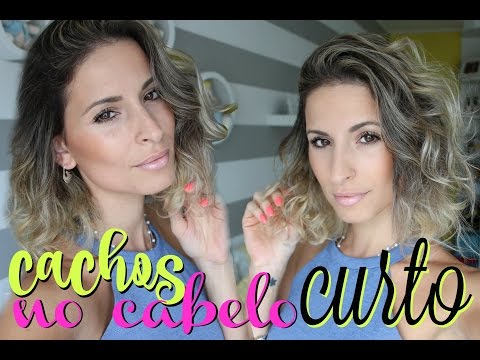 Cachos no cabelo Curto