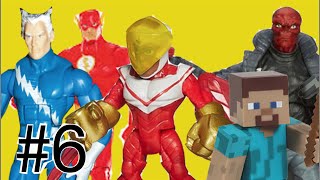 #6 Vingadores :  Mercúrio Flash Falcão Steve Hulk Caveira Vermelha Minecraft Lego Imaginext Toys Kid