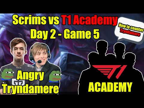 Nemesis and LS Scrims vs T1 Academy Day 2 - Game 5 | T1 used Lulu counter Tryndamere Nemesis